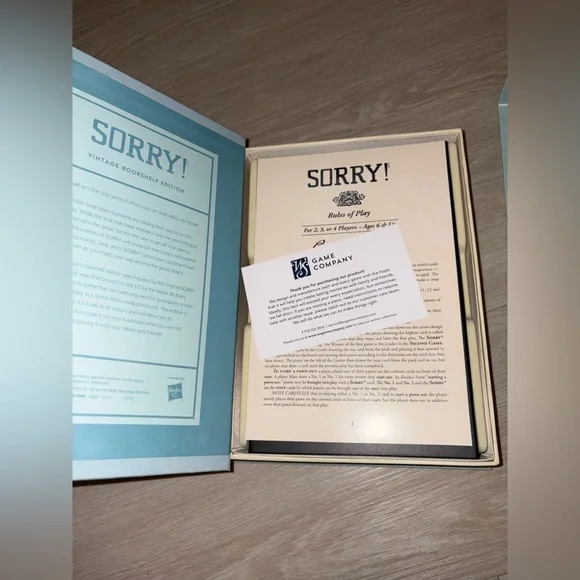 Sorry! Vintage Bookshelf Edition Game - Picture 5 of 10